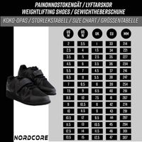Nordcore Gewichthefschoenen Unisex Zwart EU41