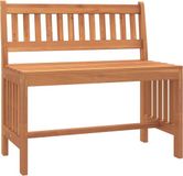 vidaXL Tuinbank 80 cm Massief Eucalyptushout Bruin Inclusief Kussen