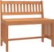 vidaXL Banc de jardin 80 cm Bois d'eucalyptus massif Marron Coussin inclus