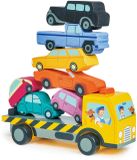 Tender Leaf Toys Stapelaar Voertuigen - 7 Delen - Hout - Meerkleurig