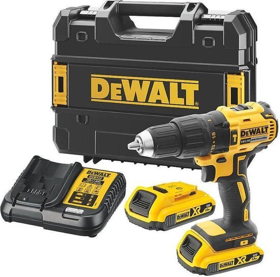 DeWalt DCD778D2T 18V Li-Ion accu Klopboor-/schroefmachine set in Tstak 2x 2.0Ah accu - 65Nm