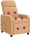 vidaXL Relaxfauteuil Beige Bouclé