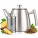 Vaja Théière Juliette Mat Inox - 1 Litre