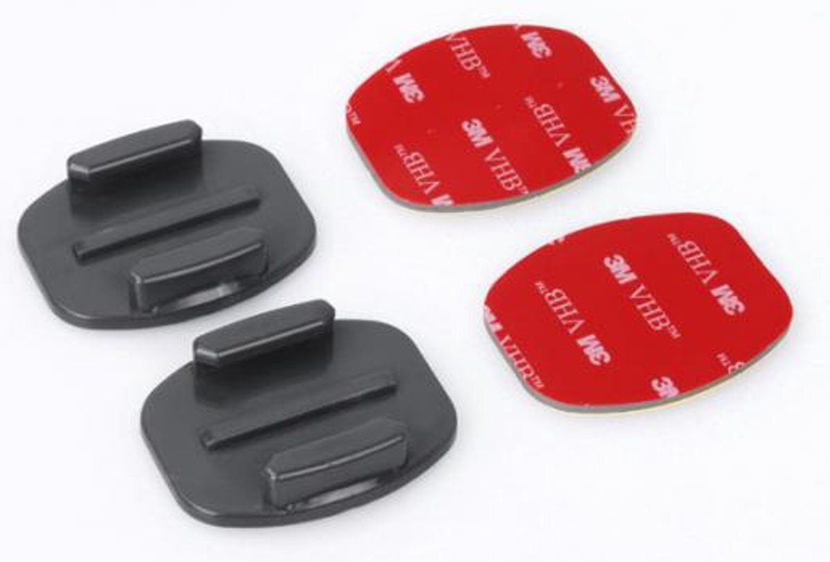 - GoPro 2x Flat Mount Platte Bevestigings Plaatjes met 3M Sticker