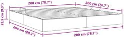 vidaXL Ottoman Bedframe met opslag Donkergrijs 200 x 200 cm Stof