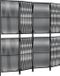 vidaXL Kamerscherm 4 panelen poly rattan zwart