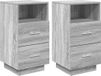 vidaXL Nachtkastjes 2 st met 2 lades 36x36x68 cm grijs sonoma eiken