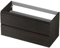 INK - Onderkast 2 Laden Greeploos met Houten Keerlijst - Intens Eiken