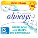 Always Ultra Maandverband voor dames, maat 3, nacht (16 maandverband met vleugels), bescherming van biologisch katoen, veilige bescherming en oppervlak van 100% biologisch katoen