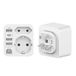 Double Dragon Reisadapter met snel opladen, 20 W, 5-in-1, van Frankrijk naar Groot-Brittannië, 3 USB-A-poorten en 1 USB-C-poort, converteert EU 2-pins stekker voor gebruik in het Verenigd Koninkrijk