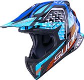 Suomy X-Wing Motley Motocrosshelm - Zwart/blauw - Maat XS