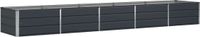 vidaXL Plantenbak Antraciet Staal 400 x 80 x 45 cm