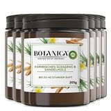 Botanica by Air Wick Geurkaarsen in glas, zoetgras en sandelhout, 6 x 205 g