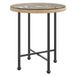 vidaXL Eettafel Ø50 cm gehard glas en staal