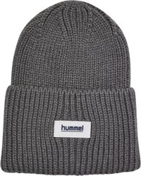 hummel hmlJR HEAVY RIB KNIT BEANIE DARK GULL GRAY