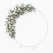 Relaxdays bloemen boog, rond metaal, 195 cm, wit