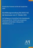 Antiphon Verlag Durchführungsverordnung (EU) 2025/2162 der Kommission vom 27. Oktober 2025