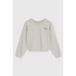 The New Society sweater met tekstprint - lichtgrijs