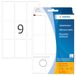 HERMA 2470 multifunctionele etiketten klein (34 x 53 mm, 32 velles, papier, mat) zelfklevend, permanent klevende huishoudelabels voor handschrift, 288 stickers, wit