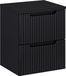 Astral Noir Meuble sous lavabo + plateau 50 cm - A tiroirs