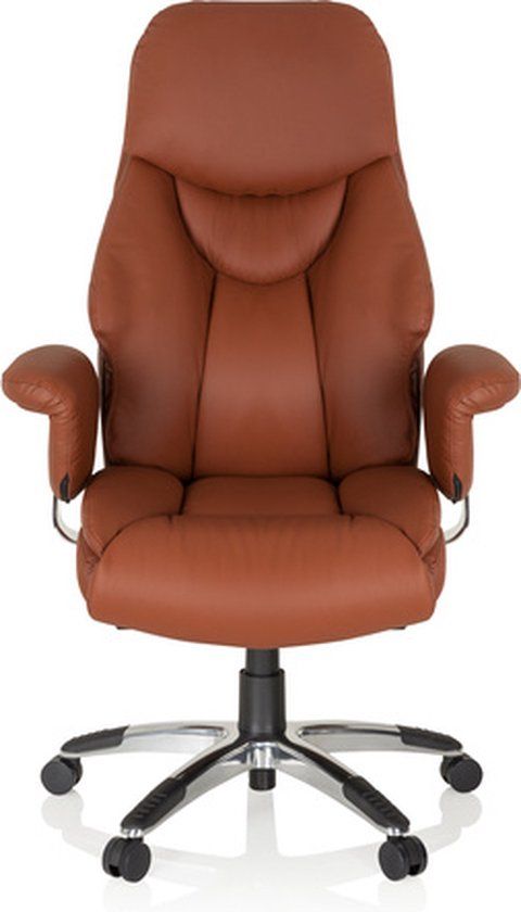 hjh OFFICE Prado Leder - Luxe directiestoel - Bruin - Leder
