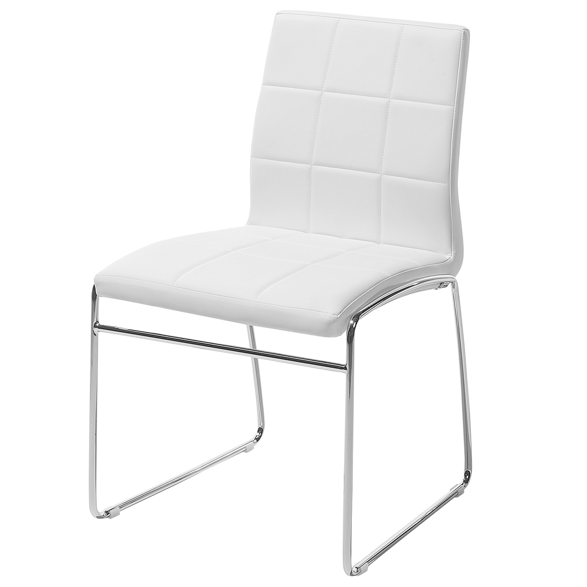 Beliani KIRON - Eetkamerstoel - Wit - Kunstleer