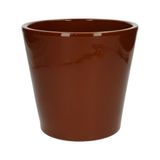 Pot de fleurs, terre cuite, brun cognac, Ø 25 cm