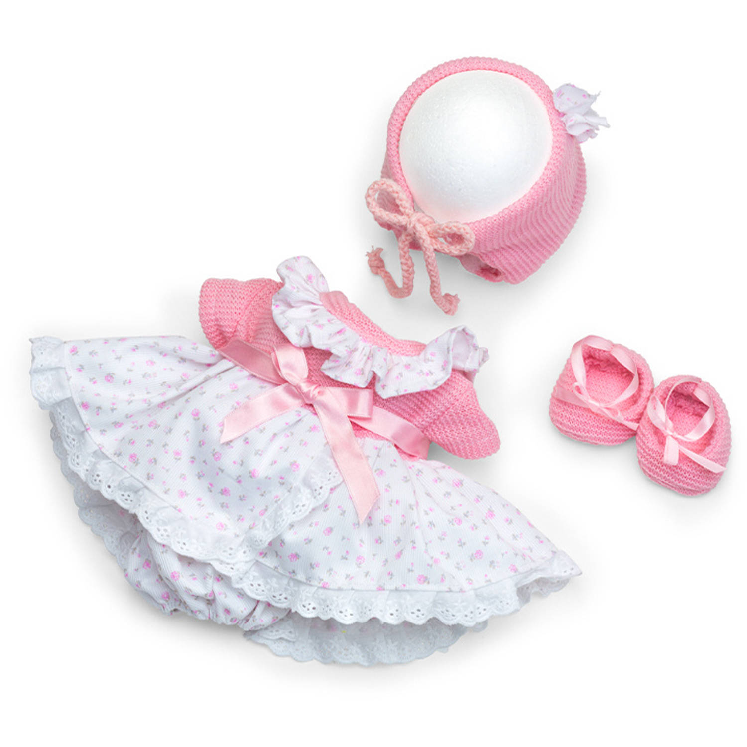 Berjuan Poppenkleding Jurk Meisjes 38 Cm Polyester Roze