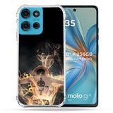 Cokitec Versterkte hoes voor Motorola G75 5G Manga One Piece Ace Zwart