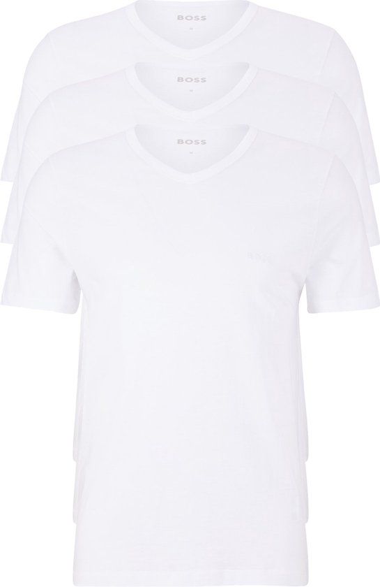 BOSS T-shirt V-hals - 3 Pack - White - Men - Size XL