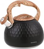 KLAUSBERG KB-7562 Fluitketel - 2.8 L - RVS - Zwart - Geschikt voor alle warmtebronnen