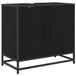 vidaXL Badkamer wastafelkast zwart eiken 65 x 33 x 60 cm