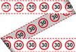 Folat Markeerlint/afzetlint 30 jaar - verjaardag versiering met stop bord - 15 meter