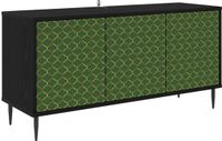 vidaXL Tv-meubel GELEEN 102 x 33 x 51 cm Zwart eiken Bewerkt hout