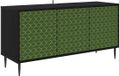 vidaXL Tv-meubel GELEEN 102 x 33 x 51 cm Zwart eiken Bewerkt hout