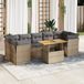 Maison Exclusive - Ensemble de jardin, 8 pièces, avec coussins, beige, en polyrotin