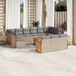 Maison Exclusive - Ensemble de jardin, 14 pièces, avec coussins, beige, en polyrotin
