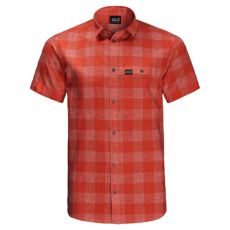 Jack Wolfskin Highlands SS Shirt Men, chili checks