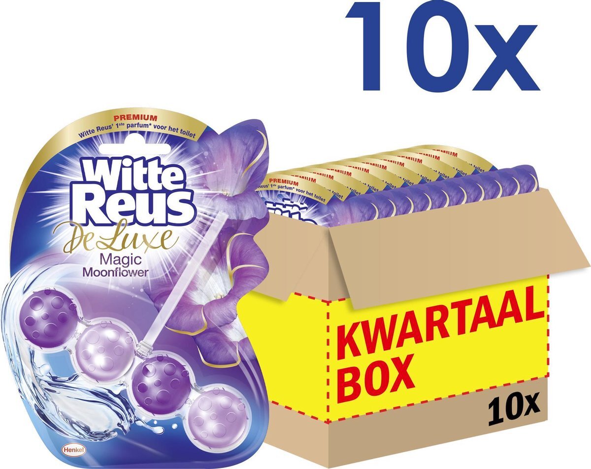 Witte-Reus DeLuxe Toiletblok - Magic Moonflower - WC Blokjes Voordeelverpakking - 10 Stuks