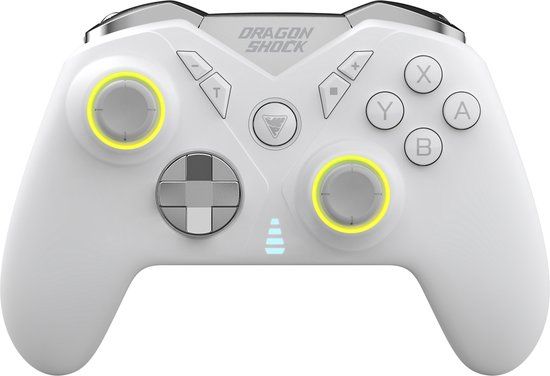 DragonShock NEBULA PRO Witte Gamingcontroller met peddels