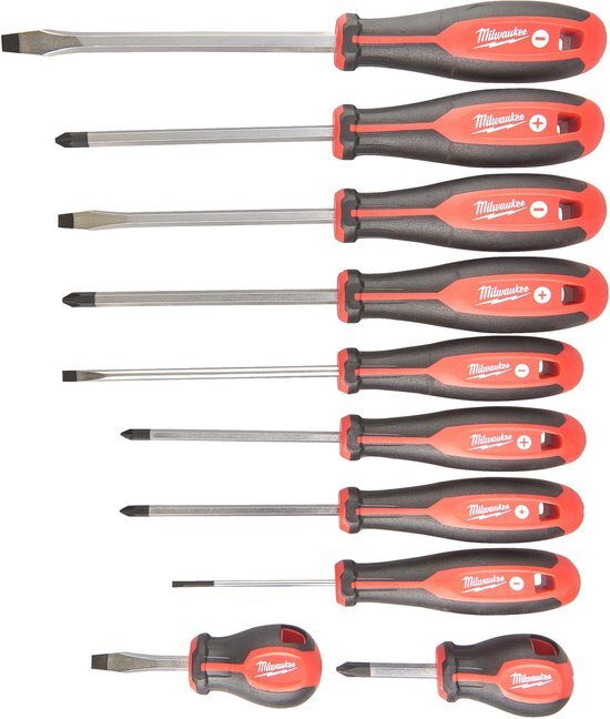 Milwaukee 4932471808 10-delige Tri-lobe schroevendraaiersset - PZ/PH/SL