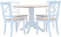Maison Exclusive - Ensemble de salle à manger 5 pièces en bois d'hévéa massif, blanc et marron