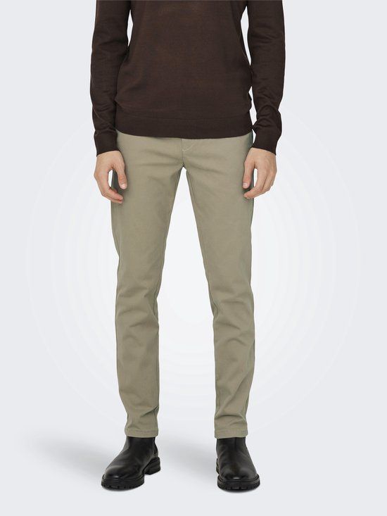 ONLY & SONS ONSMARK PETE LIFE SLM CHIN 0013 PNT NOOS Heren Broek - Chinchilla - Maat W36 X L34