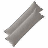 vidaXL Kussensloop 2 st houten lichtgrijs 40 x 145 cm corduroy