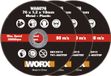 WORX Slijpschijf WA6076 Ø 76 mm voor metaal en plastic, 3 stuks