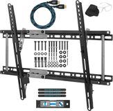 Cheetah Mounts APTMM2B TV kantelbare muurbeugel voor 20-65 inch LCD, LED flatscreen tv; VESA max. 600 x 400 en 75 kg. HDMI-kabel met Ethernet (3 m). Magnetische 3 assige waterpas