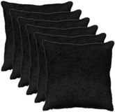 vidaXL - Taie d'oreiller - 6 pièces - HEERLEN - Noir - 80 x 80 cm - Fausse fourrure de lapin