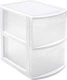 PLASTICFORTE Ladeblok - 2 lades - bureau organizer - Wit