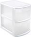 PLASTICFORTE Ladeblok - 2 lades - bureau organizer - Wit