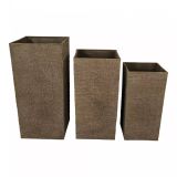 Noach Outdoor Kunststof pot vierkant sandal wood l - ø39 x H 81cm